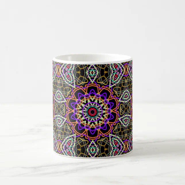 Modern kaleidoscope coffee mug