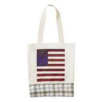 Modern Embossed American Flag Zazzle HEART Tote Bag