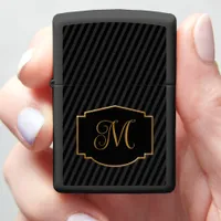 Elegant, Sophisticated Striped Monogram Zippo Lighter