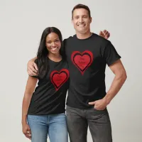 Happy Valentines Day Red Love Heart Unisex T-Shirt