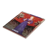 Virgo the Virgin Zodiac Sign Birthday Party Ceramic Tile