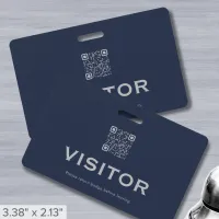 Professional QR Code Visitor Badge