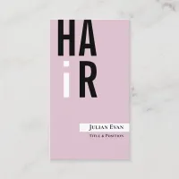 Stylish Black and Pink Hairdresser Business Card