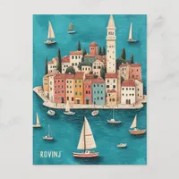 Travel to Rovinj Croatia Postcard