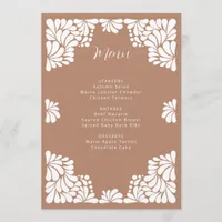 Mexican Talavera Boho Barro Bridal Shower Menu