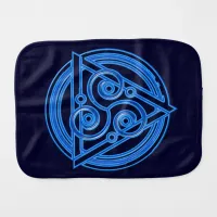 Azure Symphony: The Electric Triad Baby Burp Cloth