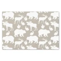 Winter Woodland Animals Pattern Holidays Tissue Paper