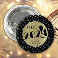 Hello 2024 New Years Button