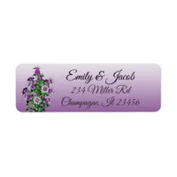 Purple Flowers Return Address Labels