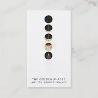 *~*  Gold  Moon Phases Glitter Cosmic Universe Business Card