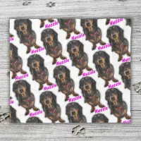 Personalized Female Pet Name in Pink | Dog  Fleece Blanket