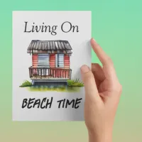 Living on Beach Time | Just Saying HI Postcard