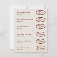 Friendsmas Jolliest Christmas Dinner Place Cards