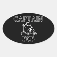 Captain Bob (Pirate Ship) Oval Sticker