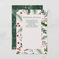 Holly Berries Winter Wedding Enclosure Card