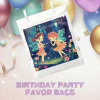 Cute Fairies In The Enchanted Forest Thank You Favor Bag
