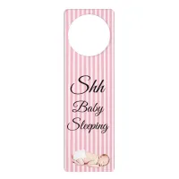 Shh Baby Sleeping Do Not Disturb Sign Door Hanger