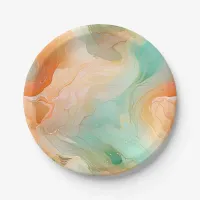 Marble Terracotta and jade Paper Plates