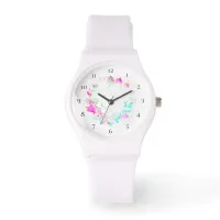 *~* Women's White Om New Age Lotus Flower Mandala Watch