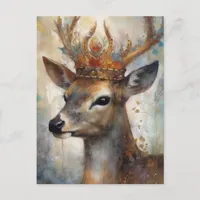 Cute Deer in a Crown  Postcard