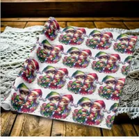 Cute Watercolor Anime Elves Christmas Wrapping Paper