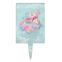 Easter Bunny, Eggs and Confetti ID377 Cake Topper