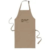 Coffee Haiku for Mornings black Typography Long Apron