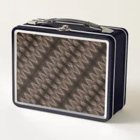 Lunch Box - Brown Snakeskin Pattern