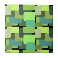 Green Emerald Lime Jade Modern Abstract Tile