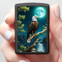 Eagle's Moonlit Vigil Zippo Lighter