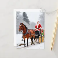 Santa and the Five Legged Horse Postcard