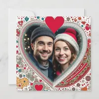 Pretty Red and Turquoise Hearts Frame