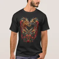 Enchanted Dragon Stain Glass Design T-Shirt