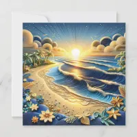 Ocean Sunset | Paper Quilling Effect Ai Art