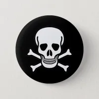 Skull and Crossbones Pinback Button