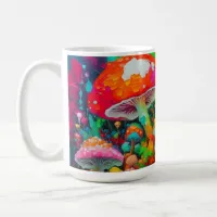 Watercolor Abstract Mushrooms Coffee Mug