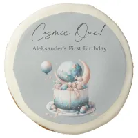 Cosmic One! Celestial 1st Boy Birthday  Sugar Cookie