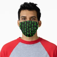 Lyme Disease Awareness Ribbons Adult Cloth Face Mask