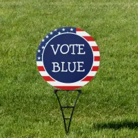 US Flag Political Statement Democrat Vote Blue Sign