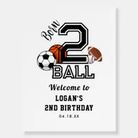 Born 2 Ball Sports Theme Boy’s 2nd Birthday Party Foam Board