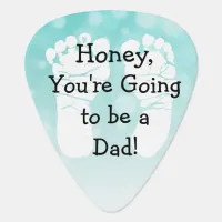 'Honey, You're Going to be a Dad" White Footprints Guitar Pick