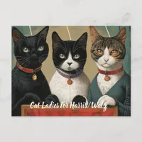 The Cat Ladies Vote For Harris/Walz Postcard