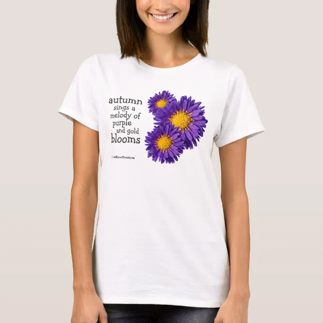 Beautiful Purple Michaelmas Daisies T-Shirt