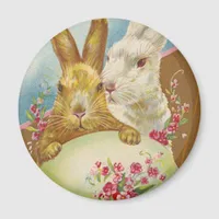 Rabbit Easter Greetings Vintage Magnet