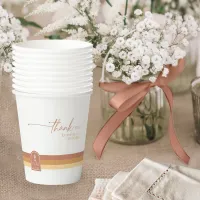 Desert Vibes Wedding Thank You Terra Cotta ID1019 Paper Cups