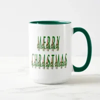 Merry Christmas Candle Font Mug