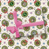 Custom Eight 8 Photo Fun Christmas Wrapping Paper