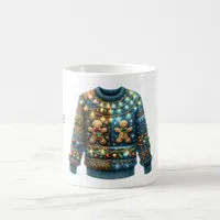 1st Place Winner Ugly Sweater Contest Tree Lights Coffee Mug