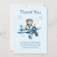 Sweet Little Boy on the Way Baby Shower Thank You Card