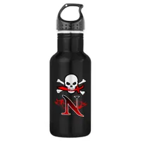 Jolly Roger N Monogram Initial Water Bottle